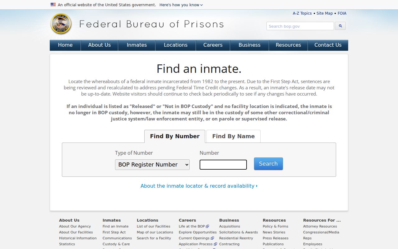 Costilla County criminal history federal inmate locator